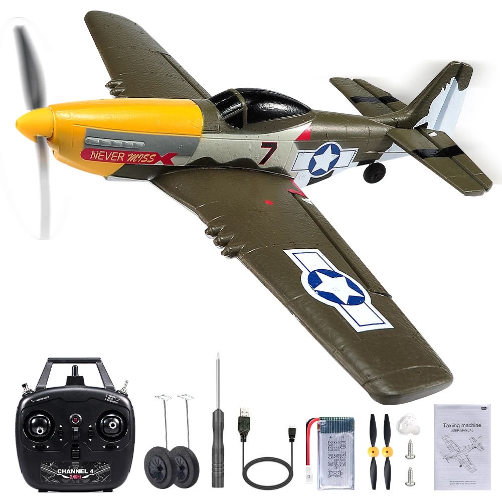 RC Plane P51 Mustang 2.4G Radio EPP Foam 4CH 6 Axis 410MM Wi