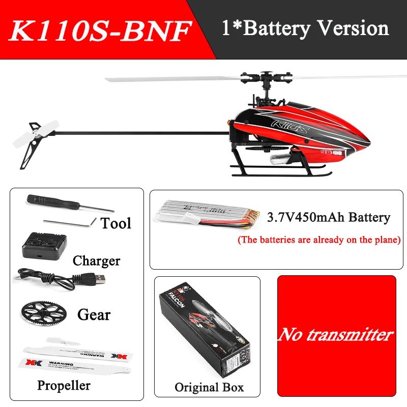 Wltoys XK K110 Upgrade K110S K110S-B BNF RC Helicopter Body