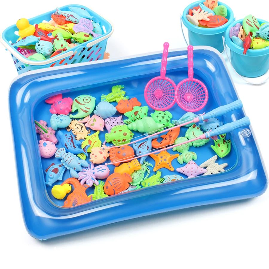14/16/40pcs Magnetic Fishing Set - Inflatable Pool, Party Mo