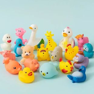 Cute Animals Baby Bath Toy Soft Rubber Swimming Water Toys F