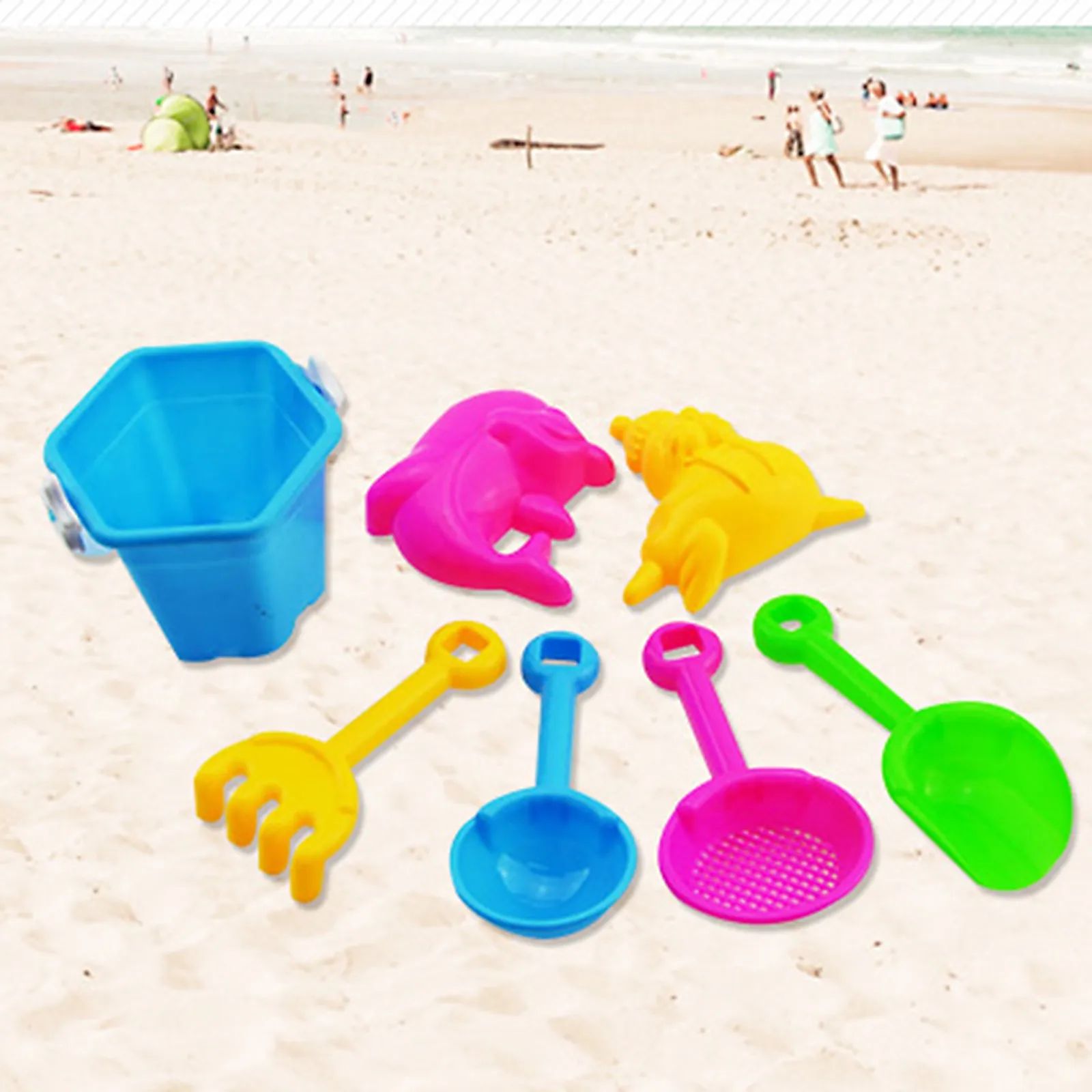 Random 7PCS Summer Beach Toys for Kids Sand Set Beach Game T