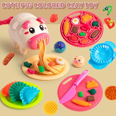 Cartoon Cute Pig Noodle Machine Clay Set Game Noodle Machine