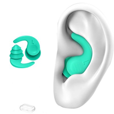 1pair Soft Silicone Earplugs, For Sleeping, Concert, Swimmin
