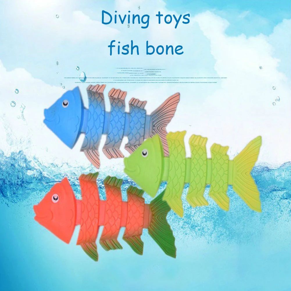 3pcs Swimming Diving Toy Fish Bone Summer Outdoor Party Swim