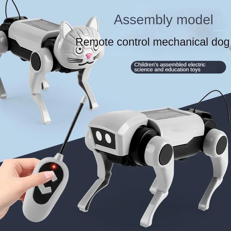 Solar Rc Robot Dog Cat Science Experiment Diy Building Power