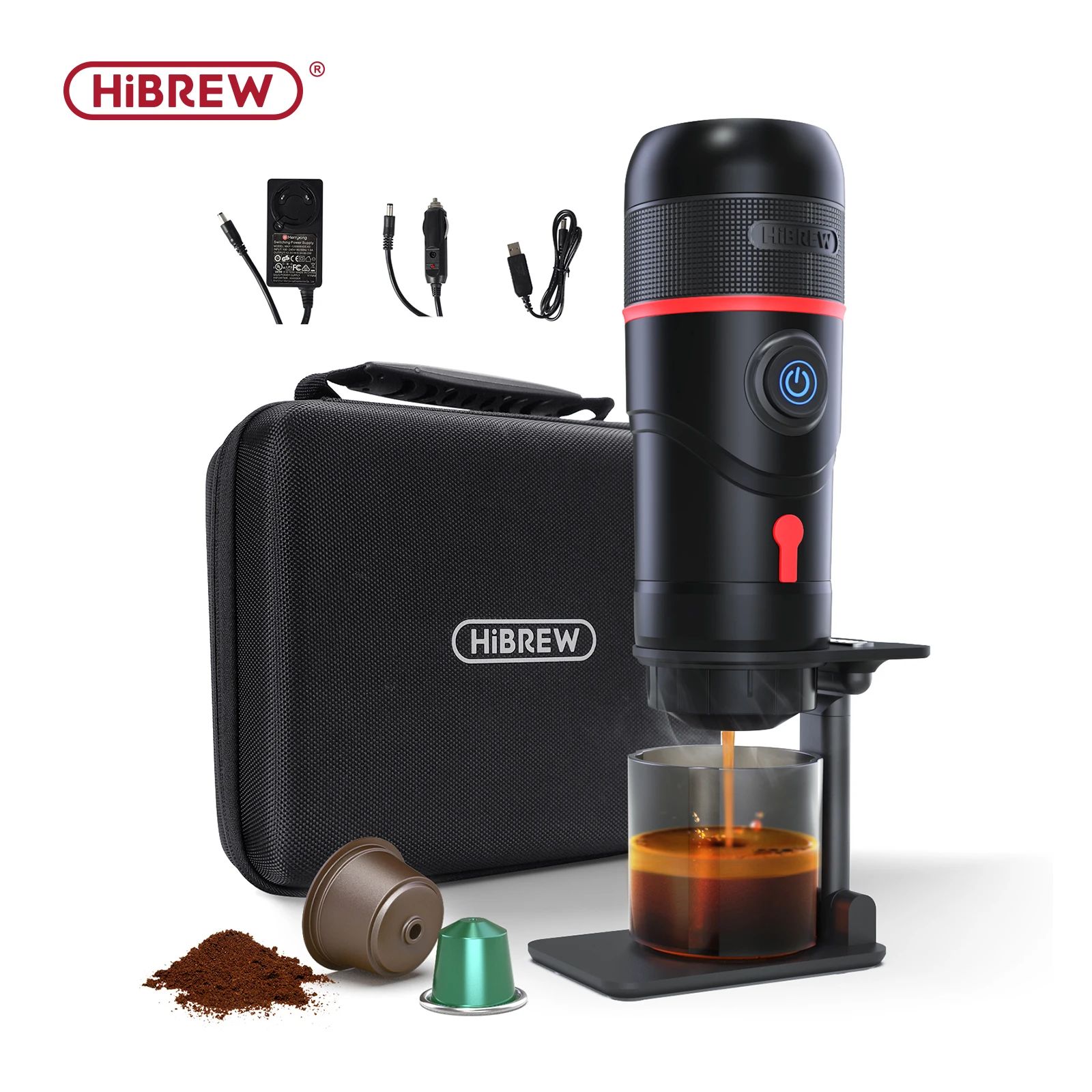 HiBREW Portable Coffee Machine for Car & Home,DC12V Expresso