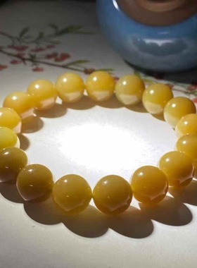 保真正品新疆和田玉佛珠手串手链手把件单颗12mm且末红糖油性好