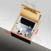 东特纯平净水器地插座隐藏式 隐形地面嵌入式 净水管带开关地板插座