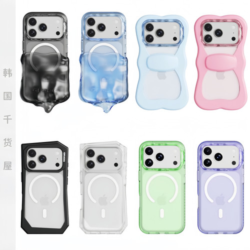 GRAGG韩国代购创意水滴蝴蝶结17promax手机壳全包17pro磁吸保护套