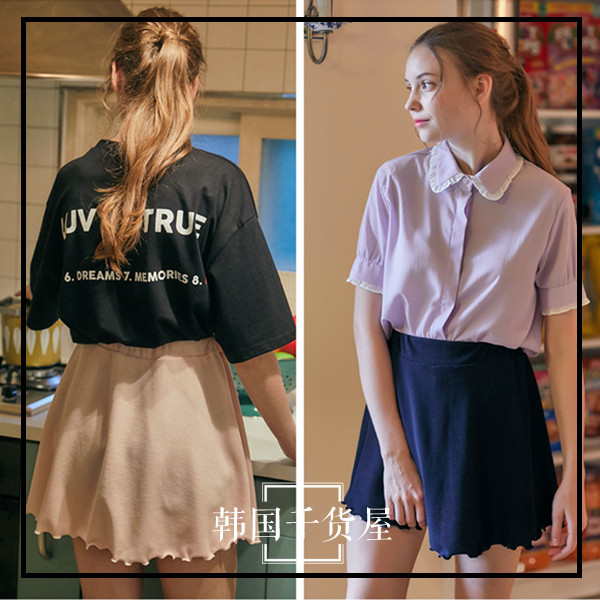 韩国LUV IS TRUE正品代购韩版可爱简约花瓣边高腰半身裙短裙女夏在类目 女装/女士精品, 半身裙中 - 来自Buy2taobao.com提供专业的淘宝代购服务