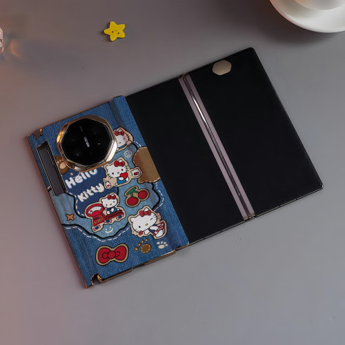 可爱HELLOKITTY适用华为MateXT手机壳新款xts三折叠屏皮保护壳卡通少女全包防摔超火非凡大师手机套磁吸中轴