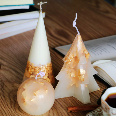 Time pharmacy 手作金箔香薰蜡烛装饰摆件家用样板间橱窗香氛蜡烛