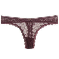 Pure sensual underwear for women: Low-waisted, hot, transparent lace, comfortable, breathable, quick-drying, pure cotton thong for women thumbnail 5