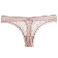 Pure sensual underwear for women: Low-waisted, hot, transparent lace, comfortable, breathable, quick-drying, pure cotton thong for women thumbnail 2