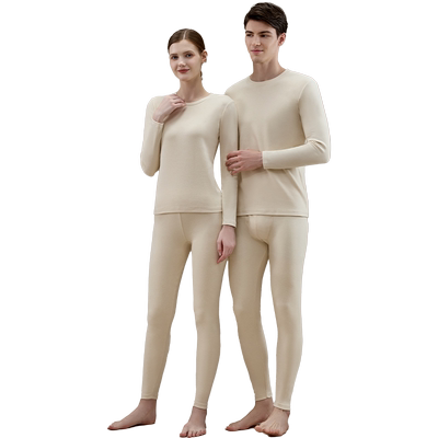 顶瓜瓜长袖情侣彩棉加厚拉绒内衣