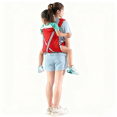 外出背孩子出行儿童自行车背带背小孩旅游背带中大童出门爬山背带