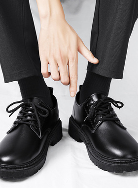 P5女神异闻录cosplay雨宫莲黑色厚底皮鞋男士joker明智吾郎结城理