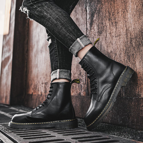 37小码47特大码高帮马丁靴工装靴