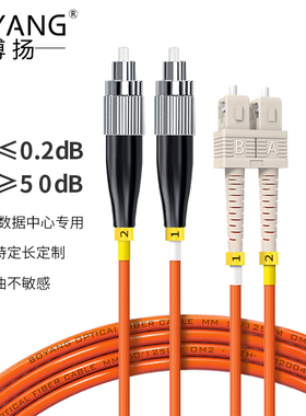 博扬（BOYANG）电信级光纤跳线fc-sc(UPC) 10米OM2多模双芯双工