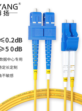 博扬（BOYANG）BY-45512S 电信级光纤跳线尾纤 45米LC-SC单模双