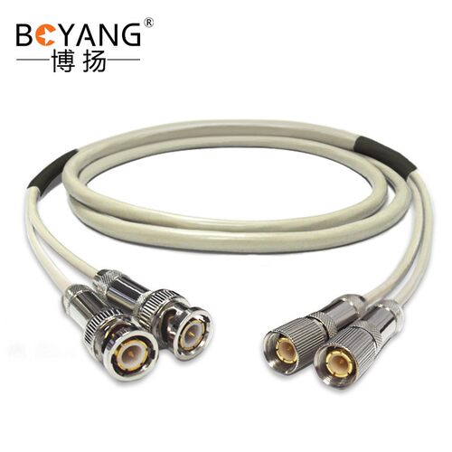 博扬 2M跳线BNC-L9 2M兆E1接头成品跳线syv75-2-1同轴电缆DDF15米