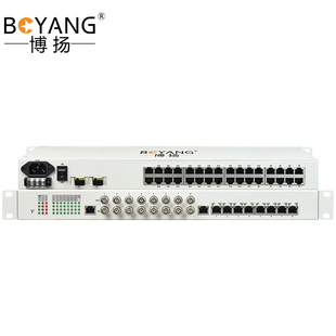 32路電話 8路百兆以太網(wǎng)物理隔離單纖6 綜合業(yè)務(wù)電話光端機(jī) 博揚(yáng)
