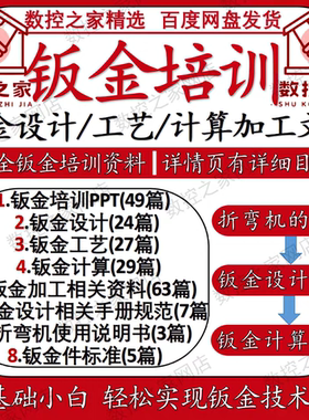 钣金设计工艺报价计算加工折弯机冲床手册等钣金培训超全文档合集