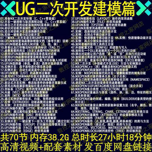 UG二次开发从零基础到应用实例加工CAM与建模开发教程 NX外挂制作