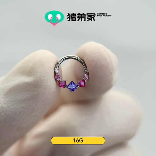 16G紫藤环钛合金高抛光耳圈