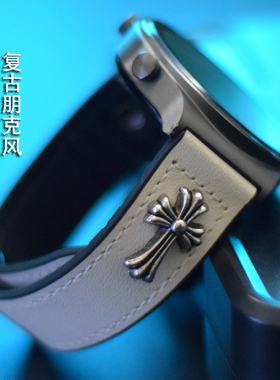 适用华为手表带GT5表带watch GT3/4pro金属磁吸扣真皮 小米color2