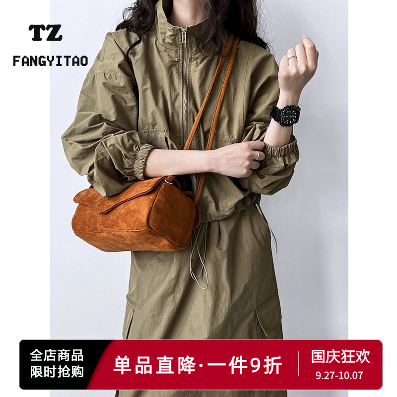 实拍现货！工装外套冲锋衣套装裙