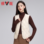 短款 雅鹿2025新款 羽绒马甲女轻薄修身 内胆背心保暖内搭坎肩内穿冬