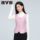 2025新款 背心保暖内穿打底内胆贴身秋冬季 羽绒马甲女轻薄短款 修身
