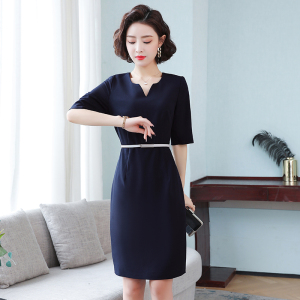 RY1481#工作服女夏连衣裙高贵优雅气质名媛高端包臀售楼部处工装女职业裙