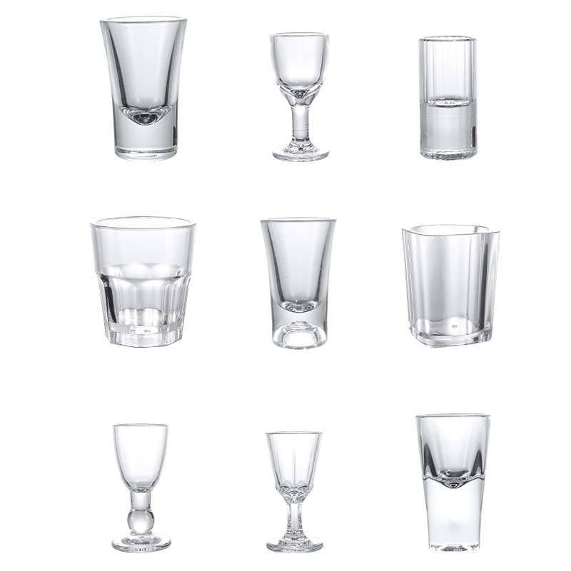 白酒杯亚克力子 弹杯ktv一口杯PC迷你酒杯最小号三钱烈酒杯家用