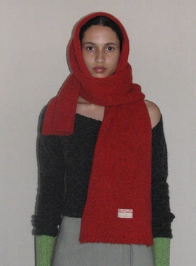 温暖礼物季西班牙小众palom*wool羊毛混纺针织超大保暖百搭围巾