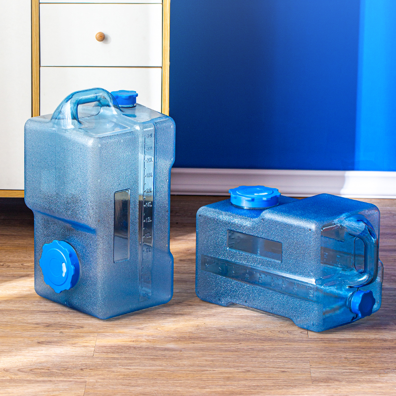 pc方形户外旅行车载饮水桶宽口塑料带龙头纯净装水打水桶储存水箱