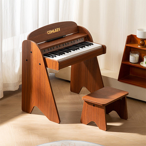 木质37键小钢琴儿童初学男女孩宝宝启蒙玩具生日礼物电子琴益智