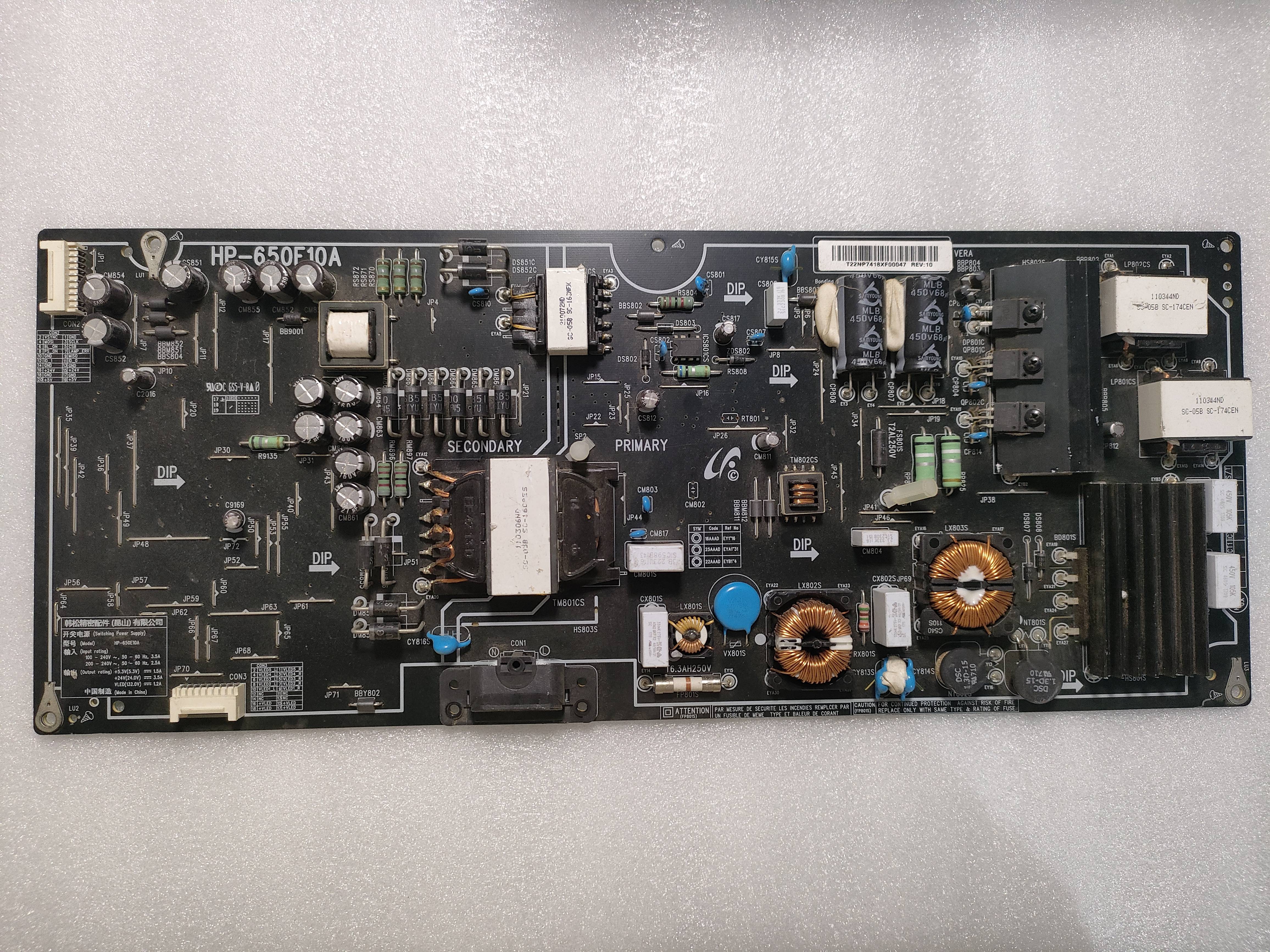 原装小米L65M5-AB L65M5-AD电源板HP-650E10A T22NP7418XF00047测