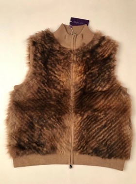 RRL衣酷  Fleece Vest  皮毛一体皮草马甲   拉夫高端紫标