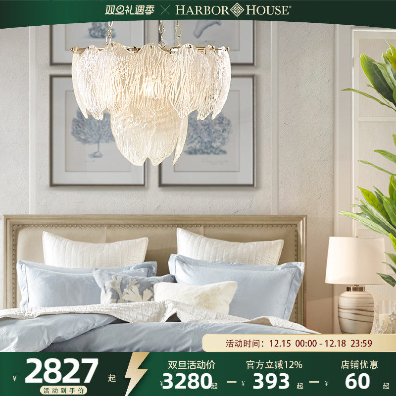 美式灯具客厅艺术玻璃