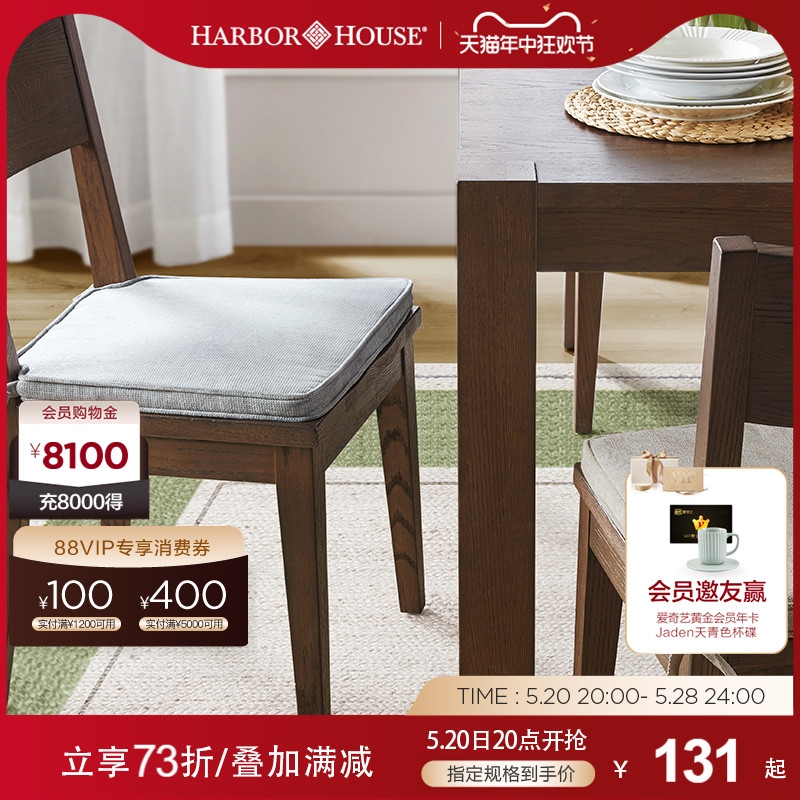 HarborHouse美式家居色织方形客厅餐椅垫加厚四季通用坐垫Texture