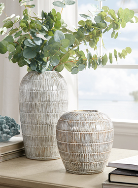 【好物测评专享】HarborHouseLegend陶瓷花瓶+Dogwood仿真四照花