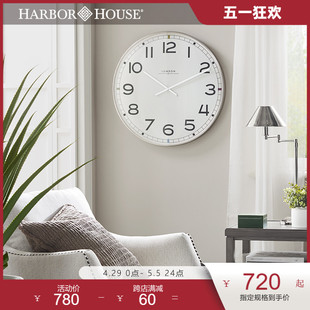 家居客厅复古挂钟银框数字挂钟16 HarborHouse美式 30英寸Prime