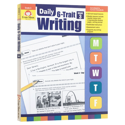 进口原版 每日练习系列 系统写作三年级 完整版 英文原版 Daily 6 Trait Writing Grade 3 美国加州小学英语教辅 英文版进口英