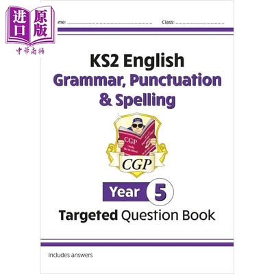 进口原版 *英国CGP KS2 English Targeted Question Book: Grammar, Punctuation & Spelling - Year 5   CGP