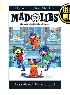 进口原版 Home From School Mad Libs 放学回家 疯狂填词游戏 英文原版   Mad