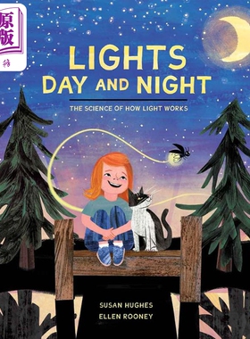 进口原版 *Ellen Rooney Lights Day and Night 灯光的日与夜 英文原版儿童绘本   Kids Can Press