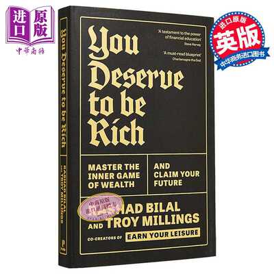 进口原版 *你值得致富 掌握财富的内在游戏和你的未来 You Deserve To Be Rich 英文原版 Rashad Bilal Troy Millin   Profile Boo