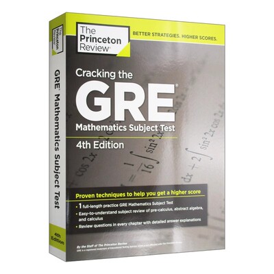进口原版 英文原版 Cracking the GRE Mathematics Subject Test 4th Edition 破解GRE数学第四版 英文版   Princeton